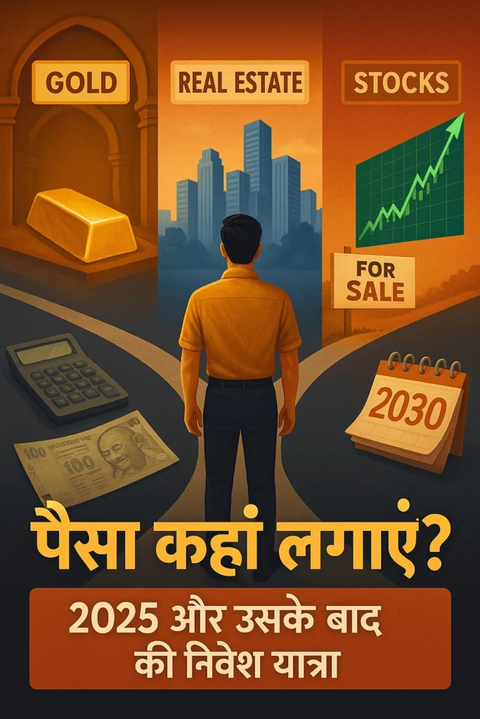 "गोल्ड की चमक, प्रॉपर्टी की solidity और स्टॉक्स की गति – तीन निवेश विकल्प एक फ्रेम में